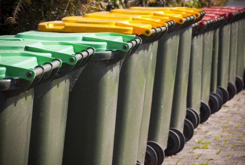 Waste clearance truck in Highams Park street