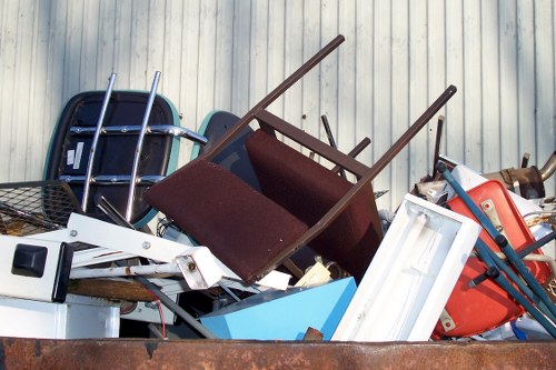 Modern waste clearance truck in Farringdon streets