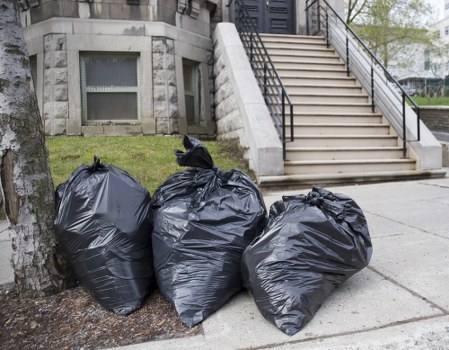 Modern waste management equipment in use