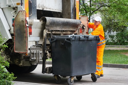 Waste clearance equipment in urban Brent