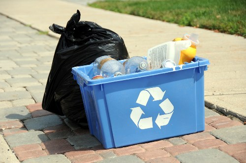 Residential waste clearance truck in Brent