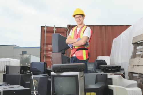 Urban waste clearance operation in Farringdon