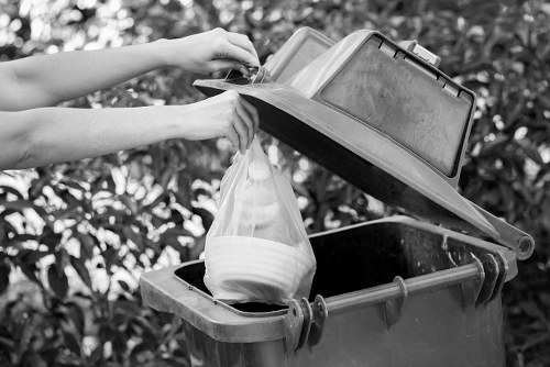 Recycling center with sorted materials in Ickenham